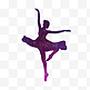 妇女节水彩紫色梦幻女性人物跳舞舞蹈剪影