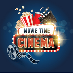 丝带线图片_sign for movie time background