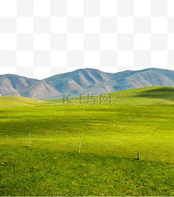 青海夏天山峦草原