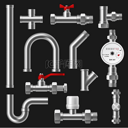 排水管线图片_水暖管道、供水和排水系统的管道