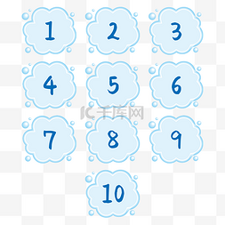数字水滴图片_清透柔色云朵水雾序列号