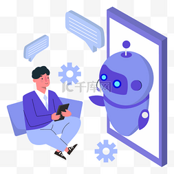 智能机器人机器人图片_机器人智能朋友手机交谈