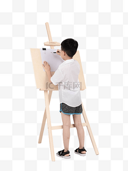 画板图片_培训班画画男孩