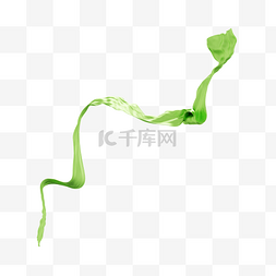3DC4D立体绿色飘逸丝绸