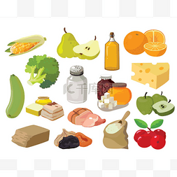 fruits图片_Fruits, vegetables, fats, meat, cereals, dair