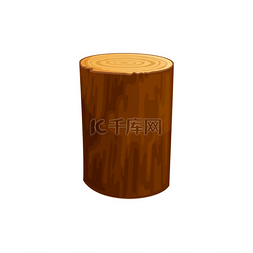 树桩图标图片_圆木、木柴或心材树干的横截面孤