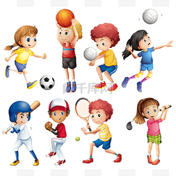 人系列图片_儿童和体育