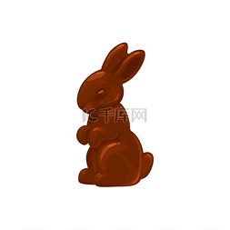 巧克力兔子或兔子糖果复活节糖果