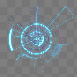 炫彩图片_蓝色科技圆环云数据大数据