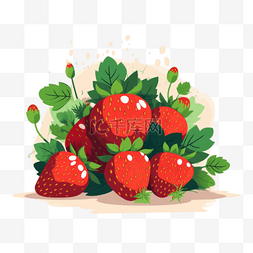 草莓卡通水果图片_卡通手绘水果草莓