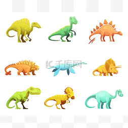 动漫人物图片_Dinosaurus 复古动漫人物图标集合