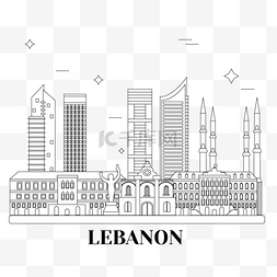 黎巴嫩共和国图片_黎巴嫩天际线线条建筑创意