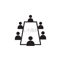 ui图片_团队商务会议与团队合作图标向量