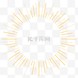 圆形边框圆形图片_新年春节新春过年金色金线简单放