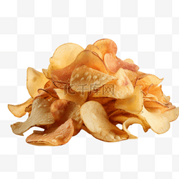 马铃薯插画图片_卡通手绘马铃薯薯片