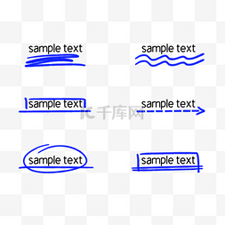 广告杂志背景图片_下划线蓝色马克笔批改线