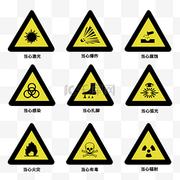 实验室安全标志危险警戒套图