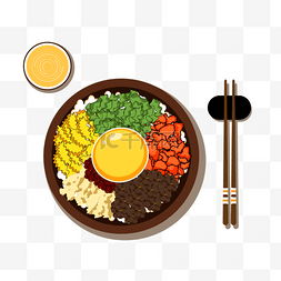 拌饭图标图片_韩国辣酱烤肉拌饭