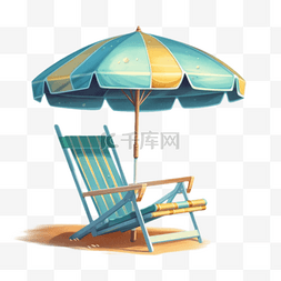沙滩图片_沙滩旅游创意元素遮阳伞