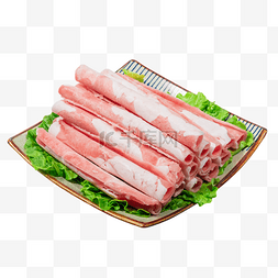 食物火锅图片_美味涮火锅牛羊肉肉片