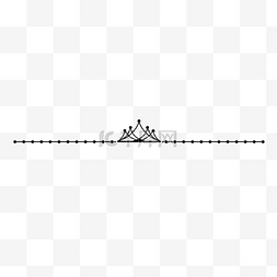 简约分隔栏图片_黑白简约线条皇冠分割线
