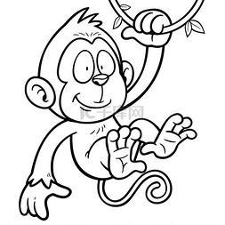 淘气堡卡通图片_卡通可爱的猴子