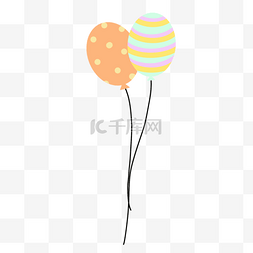 复活节彩色卡通气球