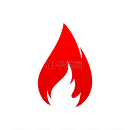 火篝火孤立的矢量图标火炬火焰红