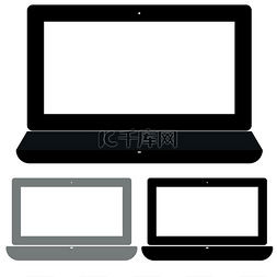 灰色桌面图片_白色背景上的黑色和灰色笔记本电
