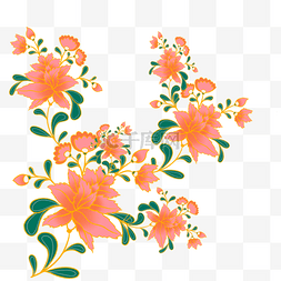 印度花朵装饰图