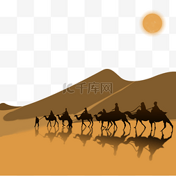 救赎之路图片_沙漠之舟骆驼队之路炎热夏天