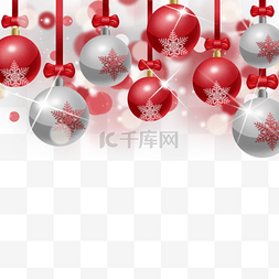 圣诞节散景光效红色装饰球