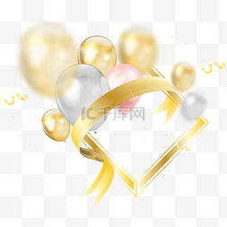 气球丝带图片_庆祝生日派对气球丝带