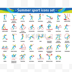 Abstract color sport. Summer olympic games ic