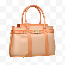 包包女图片_3D时尚女包挎包拎包C4D橙色
