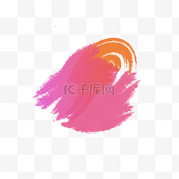 彩色喷溅油漆素材图片_粉色和橙色的水彩污渍
