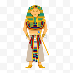 埃及古代法老卡通权利象征