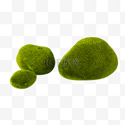 石头上的青苔图片_绿色青苔石头