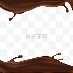 巧克力酱图片_巧克力酱边框棕色