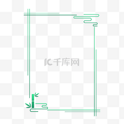 植物绿色清新图片_简约绿色清新竹子边框端午节