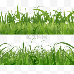 春季复活节绿色草地写实层次感草