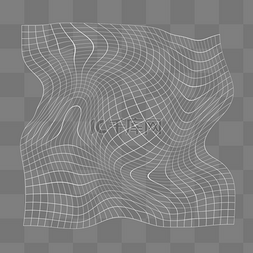 白色抽象扭曲几何图形错觉形状