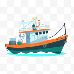 卡通手绘轮船图片_卡通手绘轮船游艇