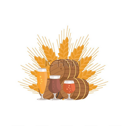 十月图片_Octoberfest Vector Illustation 的啤酒 Digu