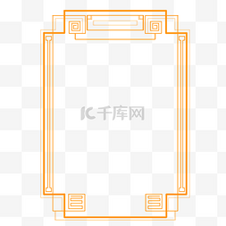 国潮线条简约边框