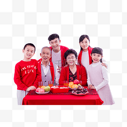 春节图片_新年春节一家人全家福过年