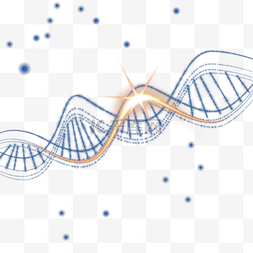 dna分子结构金色闪光螺旋