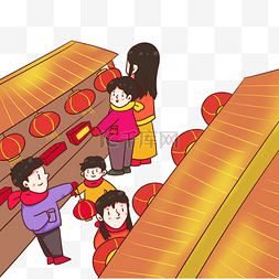 街道图片_新年春节庙会街景