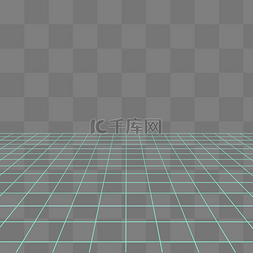 空间透视网格线图片_绿色立体空间透视线条网格