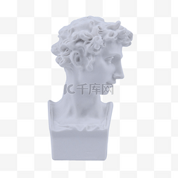 石膏像素材图片_白色小卫半身像雕像石膏像